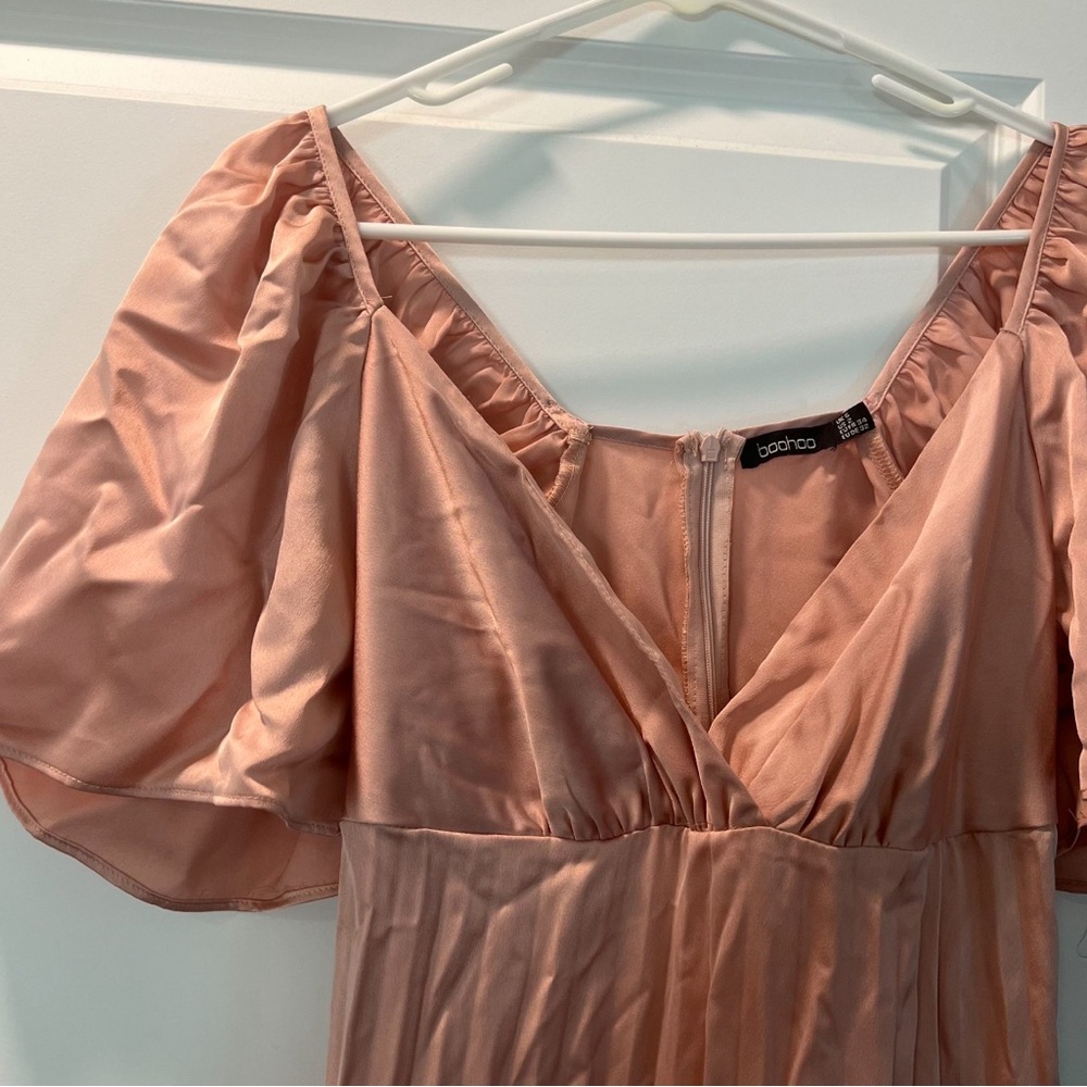 BOOHOO Pink Maxi Bridesmaid wedding party sunday dress
